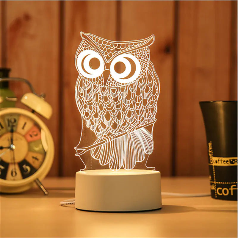 Multi-Shape 3D LED Acrylic Night Light