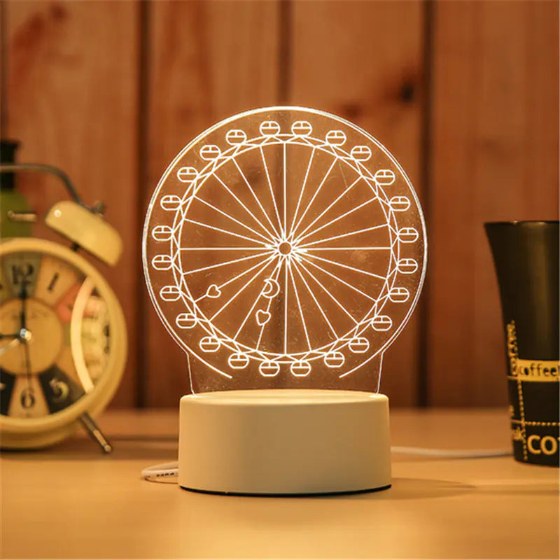 Multi-Shape 3D LED Acrylic Night Light