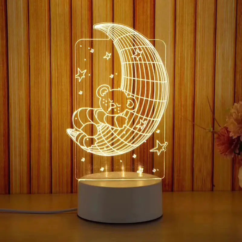 Multi-Shape 3D LED Acrylic Night Light
