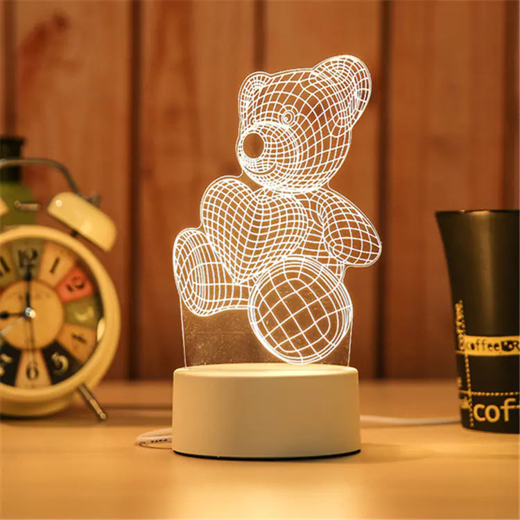 Multi-Shape 3D LED Acrylic Night Light
