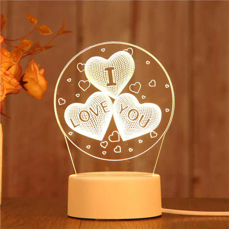 Multi-Shape 3D LED Acrylic Night Light