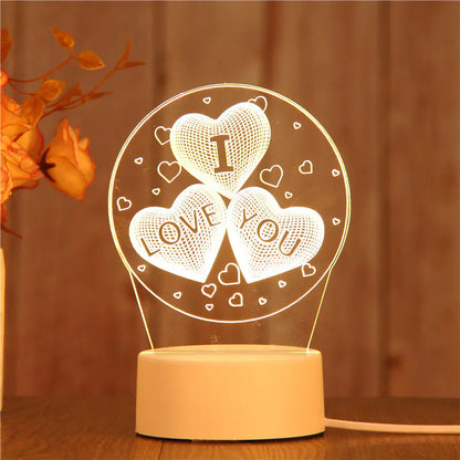 Multi-Shape 3D LED Acrylic Night Light
