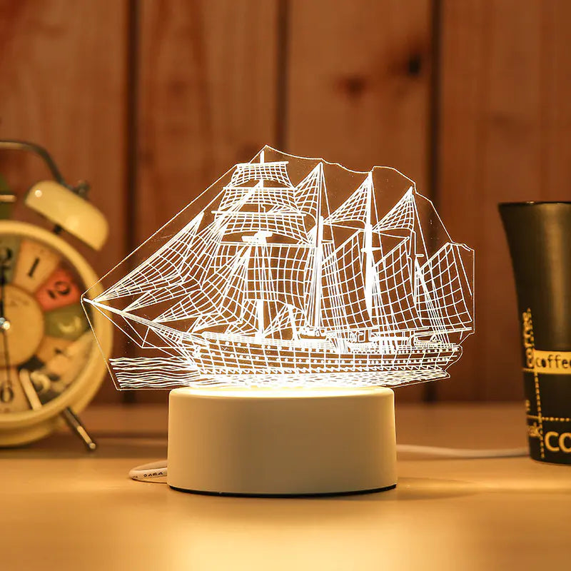 Multi-Shape 3D LED Acrylic Night Light