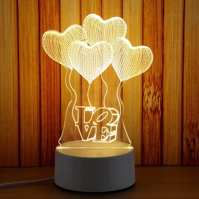 Multi-Shape 3D LED Acrylic Night Light